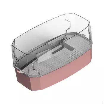 Съемный аквариум для черепах с водяным насосом, легко заменяемый и чистящийся для игры, Small Pink