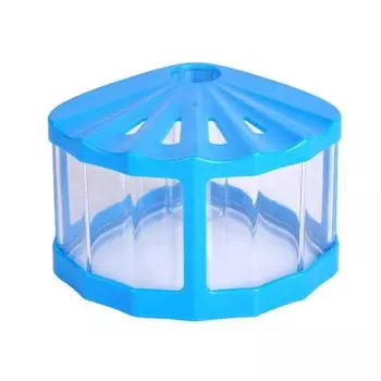 Съемный аквариум для петушка, настольный аквариум в форме веера, креативный бокс для разведения рыб для дома, для стола синий