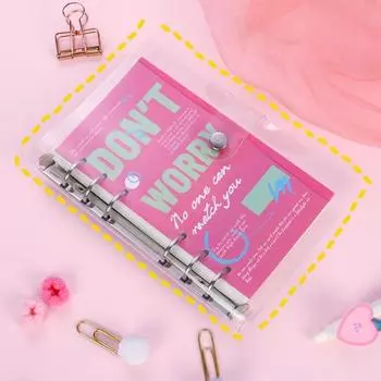 Съемный блокнот формата А6 на катушках, съемный блокнот формата А6, канцелярские принадлежности для блокнота-раскладушки розовый