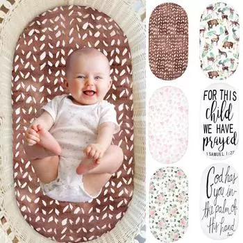 Съемный чехол для детской кроватки, противообрастающий чехол с цветами/письмами/любовью, новинка, чехол для люльки, товары для младенцев D