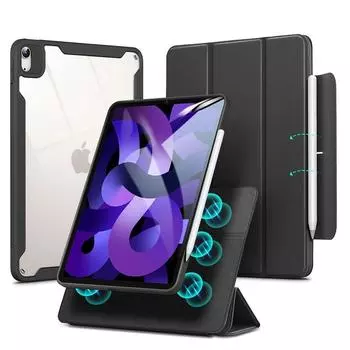 Съемный чехол для iPad Pro 12,9 2021, магнитный чехол для iPad Pro 11 Air 5 Air 4 2021 2020 с подставкой для карандашей Smart Folio Air 4 2020 10.9 чёрный