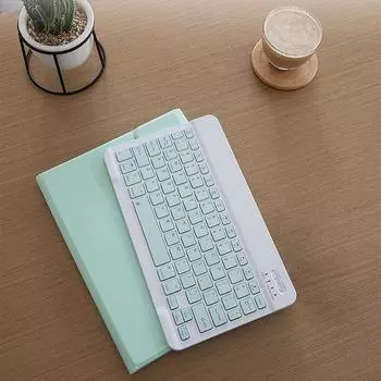 Съемный чехол для клавиатуры BT с эластичным гнездом для ручки, совместимый с iPad Pro11 2018/2020/iPad air4 iPad 10.5&10.2 зелёный