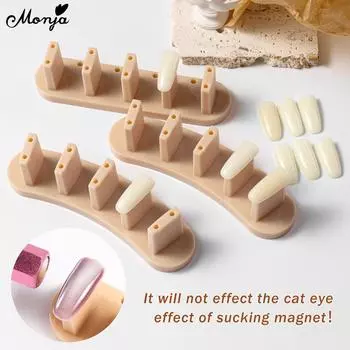 Съемный держатель для дизайна ногтей Monja, 10 ложных советов, тренировочная подставка для цветного лака, демонстрационная полка, инструменты для дизайна маникюра «сделай сам»
