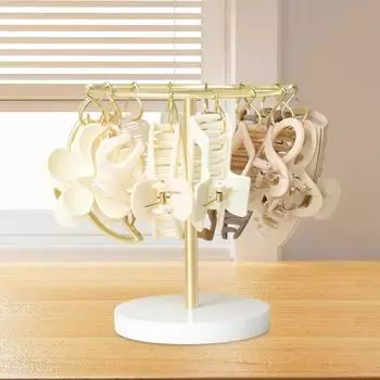 Съемный держатель-зажим с круглым основанием для волос, органайзер для украшений, полка для демонстрации украшений в общежитии колледжа round