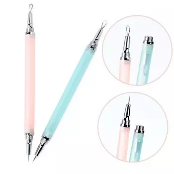 Съемный двойной наконечник для удаления черных точек, иглы для очистки пор, портативный, прочный, для чистки лица розовый