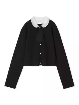 Съемный кардиган с полной иглой CWND244082 BLK [Selford] Женский чёрный