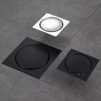 Съемный квадратный слив для душа, нержавеющий, пресс-типа, фильтр для волос для ванной комнаты, вставка из плитки, резиновая прокладка, выдвижной сливной фильтр