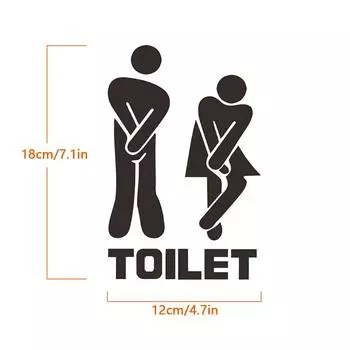 Съемный милый мужчина и женщина, туалет, туалет, настенная наклейка, семейный DIY Декор, художественные наклейки