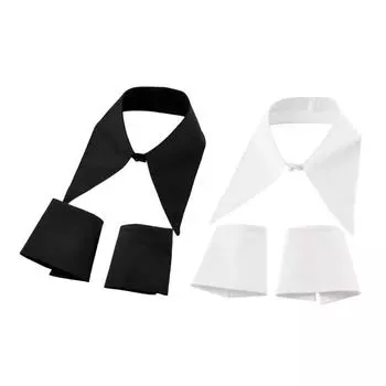 Съемный накладной воротник для девочек, блузка, аксессуар для свитера с капюшоном, толстовка для леди, манжеты на запястье для девочек, воротник белый