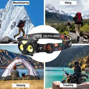 Съемный налобный фонарь, уличный налобный фонарь, съемный светодиодный налобный фонарь в форме совы для детей и взрослых, легкий тип-c, быстрый для наружного использования WT-209