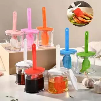 Съемный носик бутылки с масляной кистью, креативный дозатор масляной кисти для пищевых продуктов белый