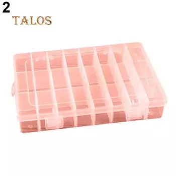 Съемный пластиковый ящик для хранения с 24 отделениями, контейнер для ювелирных изделий, модный чехол для инструментов розовый