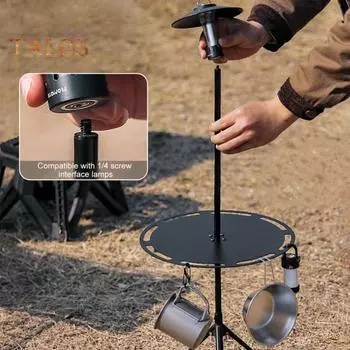 Съемный походный стол с сумкой для хранения треноги, прочный, легкий, из алюминиевого сплава, переносной круглый обеденный стол для пикника на открытом воздухе