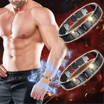 Съемный регулируемый лечебный браслет из 2 частей с лечением магнитным полем A