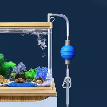 Съемный сифон для очистки водяного насоса для пластикового аквариума, пылесос для аквариума красный