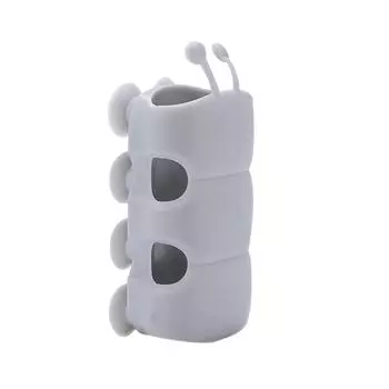 Съемный силиконовый держатель для душа с присоской, ручной инструмент для ванной комнаты серый