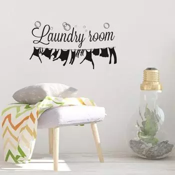 Съемный стикер на стену, водонепроницаемая переносная одежда, буквы, принт, наклейки на стену для стирки чёрный