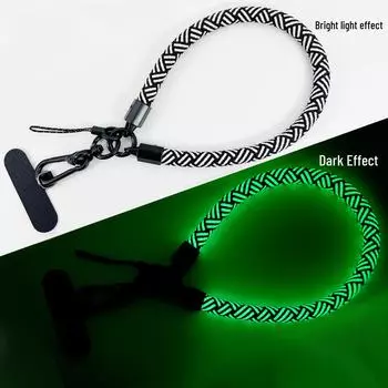 Съемный светящийся шнурок для мобильного телефона с высококачественным тросом безопасности для камеры - браслет с защитой от потери для использования на открытом воздухе 30cm синий/зелёный