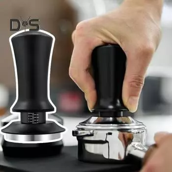 Съемный темпер для кофе, точная регулировка, удобный трамбовщик для эспрессо постоянного качества для пищевых продуктов 58mm чёрный