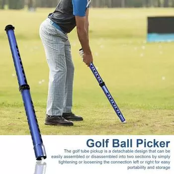 Съемный захват для мячей для гольфа, алюминиевый сплав, извлекатель мячей для гольфа, трубчатый захват для мячей, вмещает 21 мяч белый