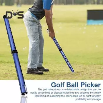 Съемный захват для мячей для гольфа, алюминиевый сплав, извлекатель мячей для гольфа, трубчатый захват для мячей, вмещает 21 мяч белый