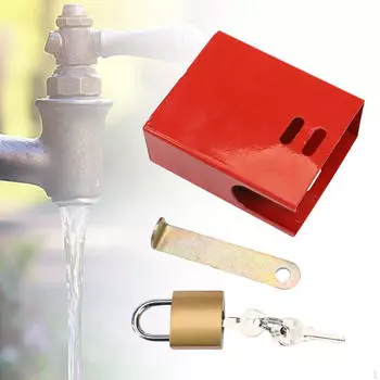 Съемный замок для уличного крана, красный, шланговый кран для тяжелых условий эксплуатации с защитной крышкой для ключей