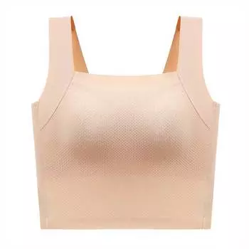 Съемный жилет, полная чашка, нижнее белье большого размера, женское спортивное белье можно носить на улице, чтобы собирать и собирать грудь. 34/75C чёрный