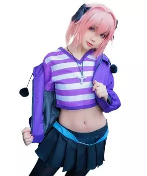 С Fate Grand Order Astolfo Private Clothes Ver Style Costume Косплей Костюм косплей Apocrypha [milky time] парик (L)