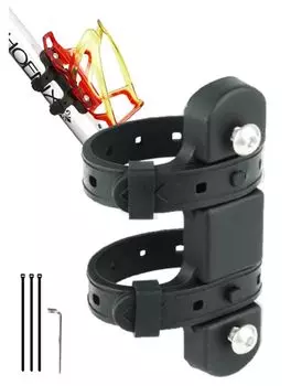 S.fields.inc Адаптер для держателя бутылки с напитком для велосипеда Дополнительная модернизация дорожного велосипеда Силикон (черный)