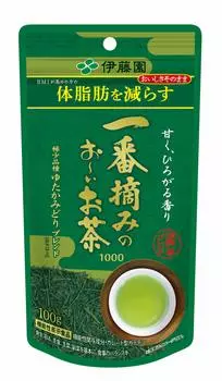 с функциональным чаем Itoen Ichibanzumi No Oi 1000 Yutaka Midori Blend 100 г Продукт [Пищевые характеристики] [Старый номер]