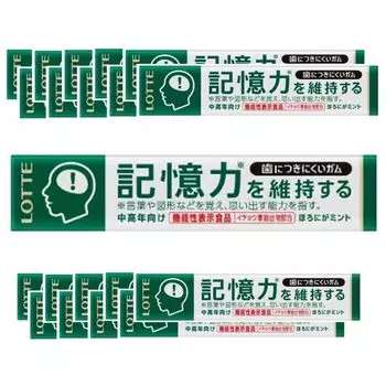 с функциональными зернами Lotte Gum, которые прилипают к зубам и удерживают их, 14 зерен x 20 штук [Пищевые утверждения] не (тип памяти)