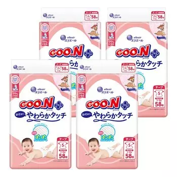 S Goon Plus Soft touch для чувствительной кожи 232 листа x дюйм [Размер ленты] (4~8 кг) (58 4) [Проданный случай] (Дисней Дизайн)