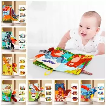 с хвостом серии дети хрустящая книга головоломка детские игрушки раннего обучения тканевая книга детские игрушки детские подарки Style A
