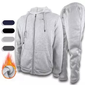 С капюшоном для мужчин комплект из 2 предметов спортивный костюм для бега на молнии удобный спортивный костюм для бега XS белый