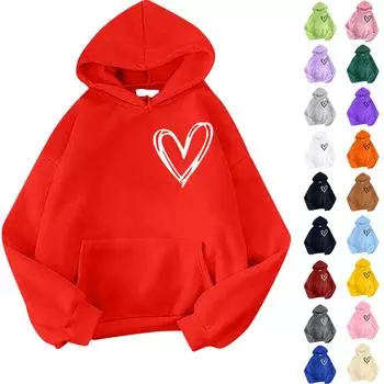 С капюшоном плюс бархатный свитер женские повседневные свободные топы куртки пары толстовки M