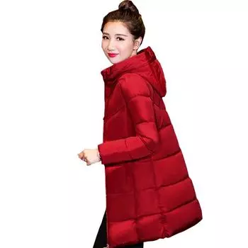 With Hooded Women S Clothing Cotton -Padded Jacket Coat Winter Jacket Women Coat Women L чёрный