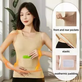 с карманами майки майка облегающая шерстяная теплая майка нижняя рубашка женская осень зима XXXL чёрный