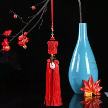 С кисточками Лотос Подвеска Ручная работа Автомобильное зеркало заднего вида Украшение Pixiu Подвеска для автомобиля Интерьер style 6