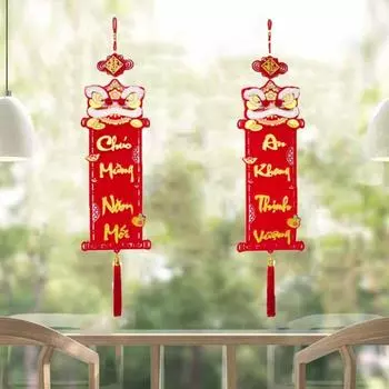 с кисточками Весенний фестиваль Куплеты Нетканые материалы Год змеи Подвесной орнамент Гостиная Style C