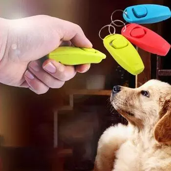 с кольцом для ключей для дрессировки собак Звук ясно дрессировки собак Кликер свисток для собак Флейта для собак Товары для собак чёрный