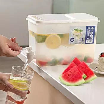 С краном, термостойкий кувшин, холодный чайник, кувшины для лимонного сока, кувшин для воды, контейнер для напитков 3.5L