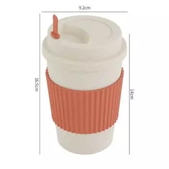 с крышками кофейная кружка из пшеничной соломы чашка для молока портативные кофейные чашки для дома розовый