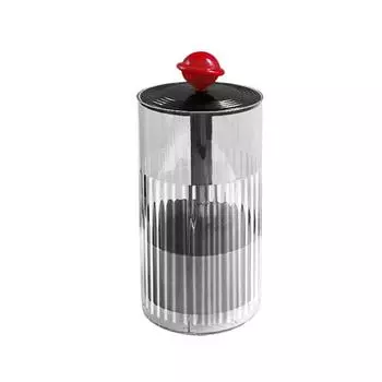 с крышкой автоматический подъемный держатель для кистей для макияжа пластиковый ящик для хранения косметических кистей ванная Black-Red ball