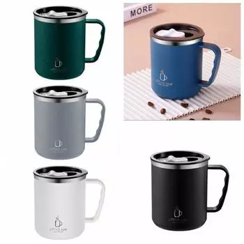 С крышкой из нержавеющей стали кофейная чашка двухслойный двойной стенкой кофейный стакан Главная чёрный