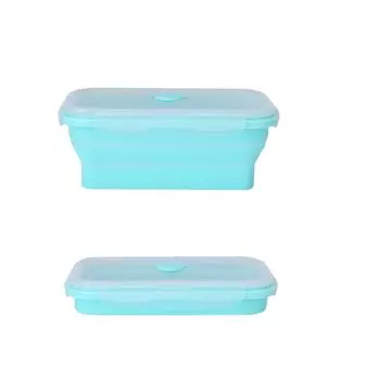 с крышкой складной силиконовый контейнер для еды прямоугольный контейнер для хранения еды ланч-бокс для улицы 355ml