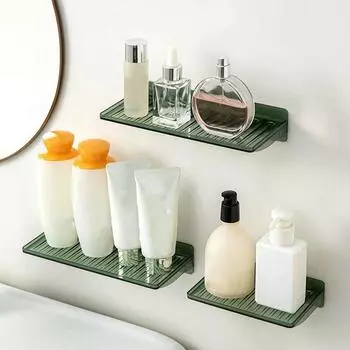 S/L Полка для ванной комнаты, настенная мыльница, держатель для слива шампуня, мыла, самоклеящаяся настенная полка для хранения вещей, кухонный органайзер S белый