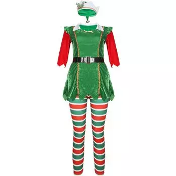 S-L striped Christmas pants, long-sleeved 2024 new clothes Christmas clothes cos Christmas clothes performance clothes S