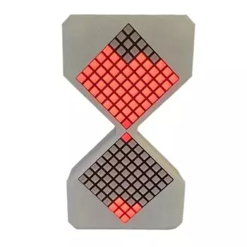 с LED электронными песочными часами с датчиком гравитации, таймер 1-30 минут, светящиеся песочные часы, подарок на день рождения White Shell Red Light