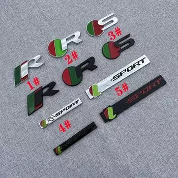 S Логотип R Логотип для Jaguar XF XE XJL R-SPORT Металлическая эмблема автомобиля Значок Спортивный хвост Логотип Листовая пластина Наклейка 3 серебряный