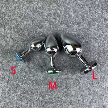 S/M/L Бусина из нержавеющей стали с драгоценным камнем ABS S